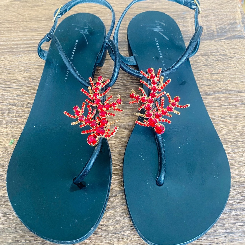 giuseppe zanotti crystal embellished sandal